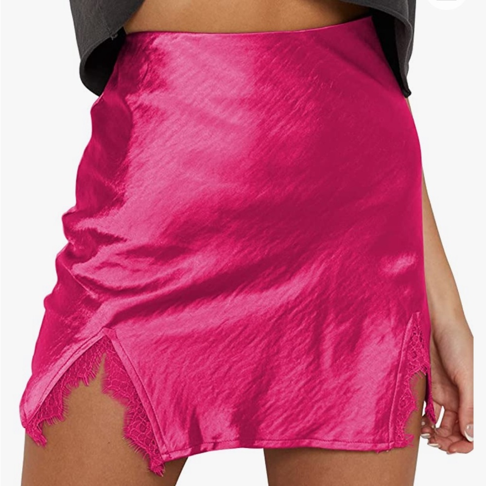 Pink Silk Skirt